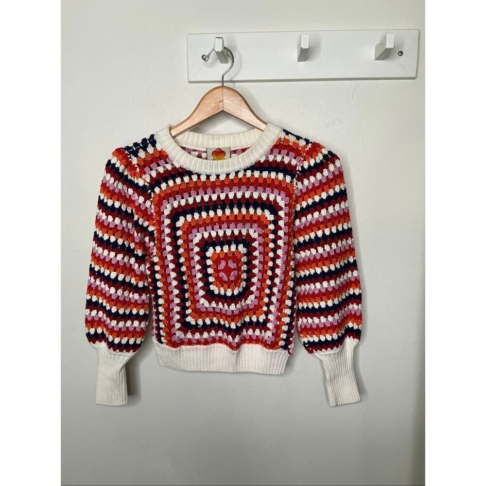 Farm Rio Knit Multi Color Sweater | Medium - Picture 5 of 12